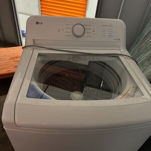 LG White Top Load Washer with Transparent Lid
